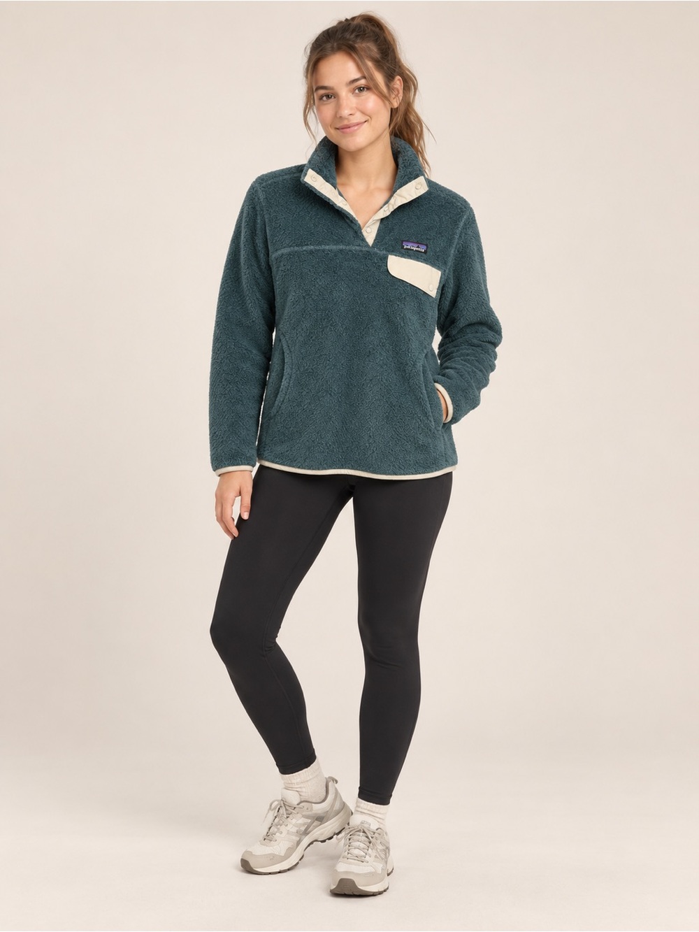 Patagonia Green Snap-T Fleece Pullover Women’s S